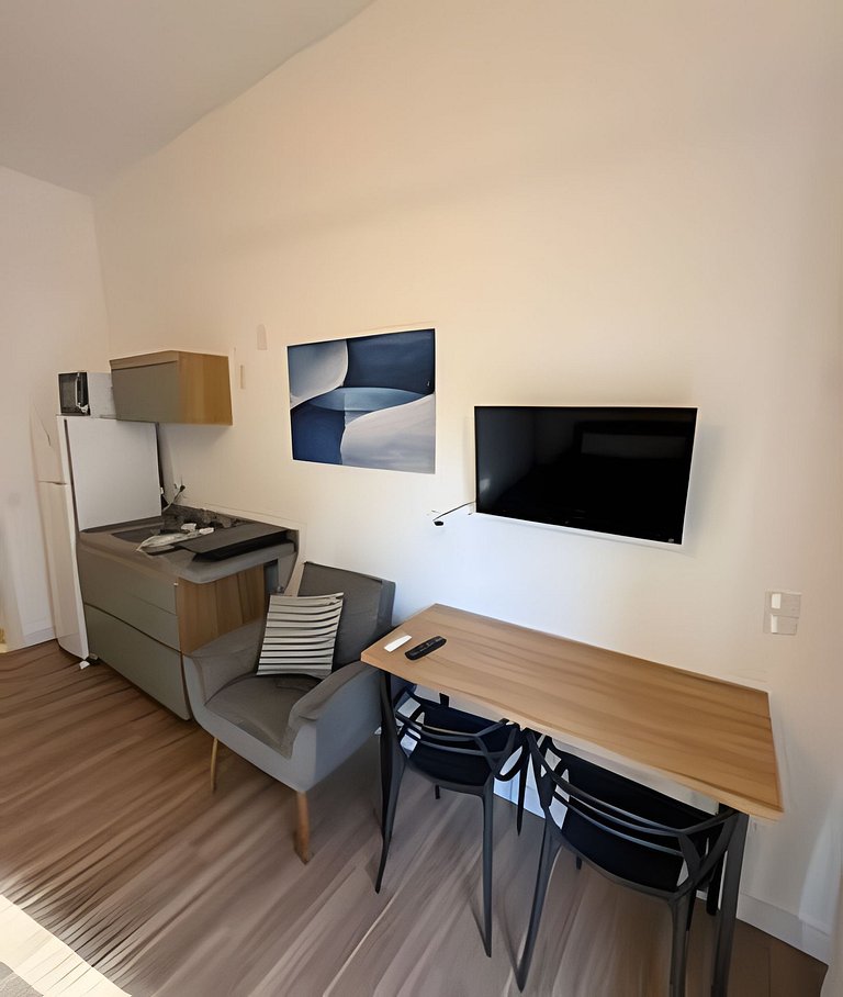 Studio Moderno com Sacada no coração de São Paulo