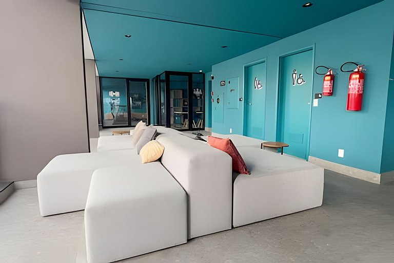 Studio Moderno com Sacada no coração de São Paulo