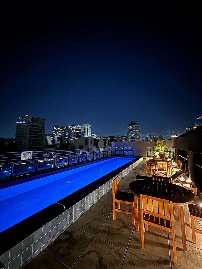 Studio Moderno com Sacada no coração de São Paulo